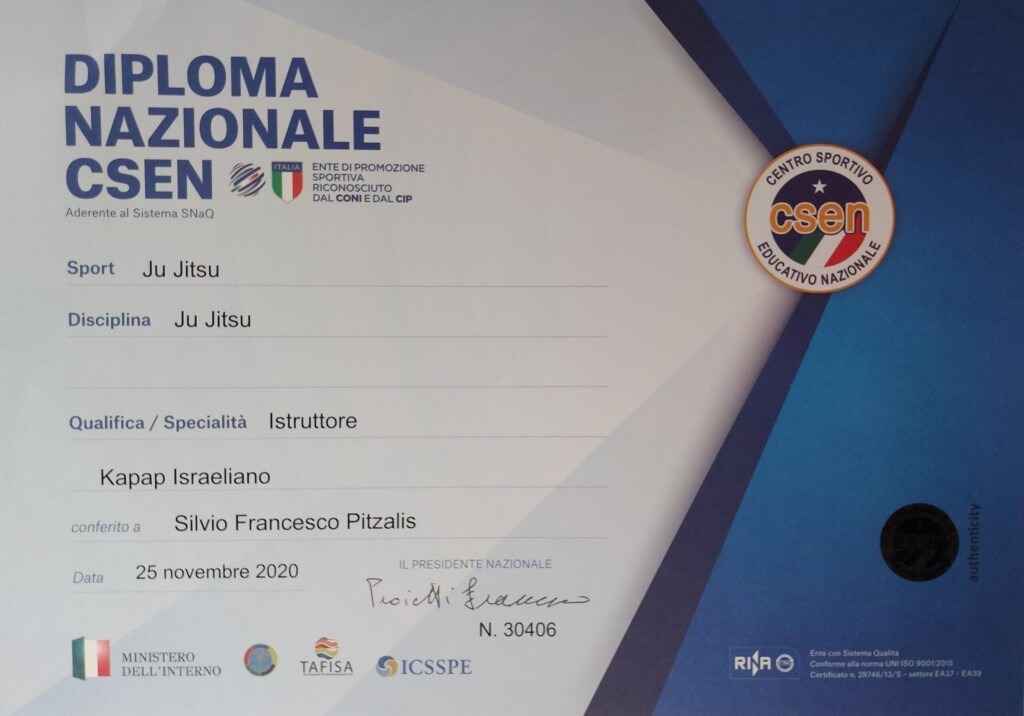 Qualifica Ju Jitsu Israeliana