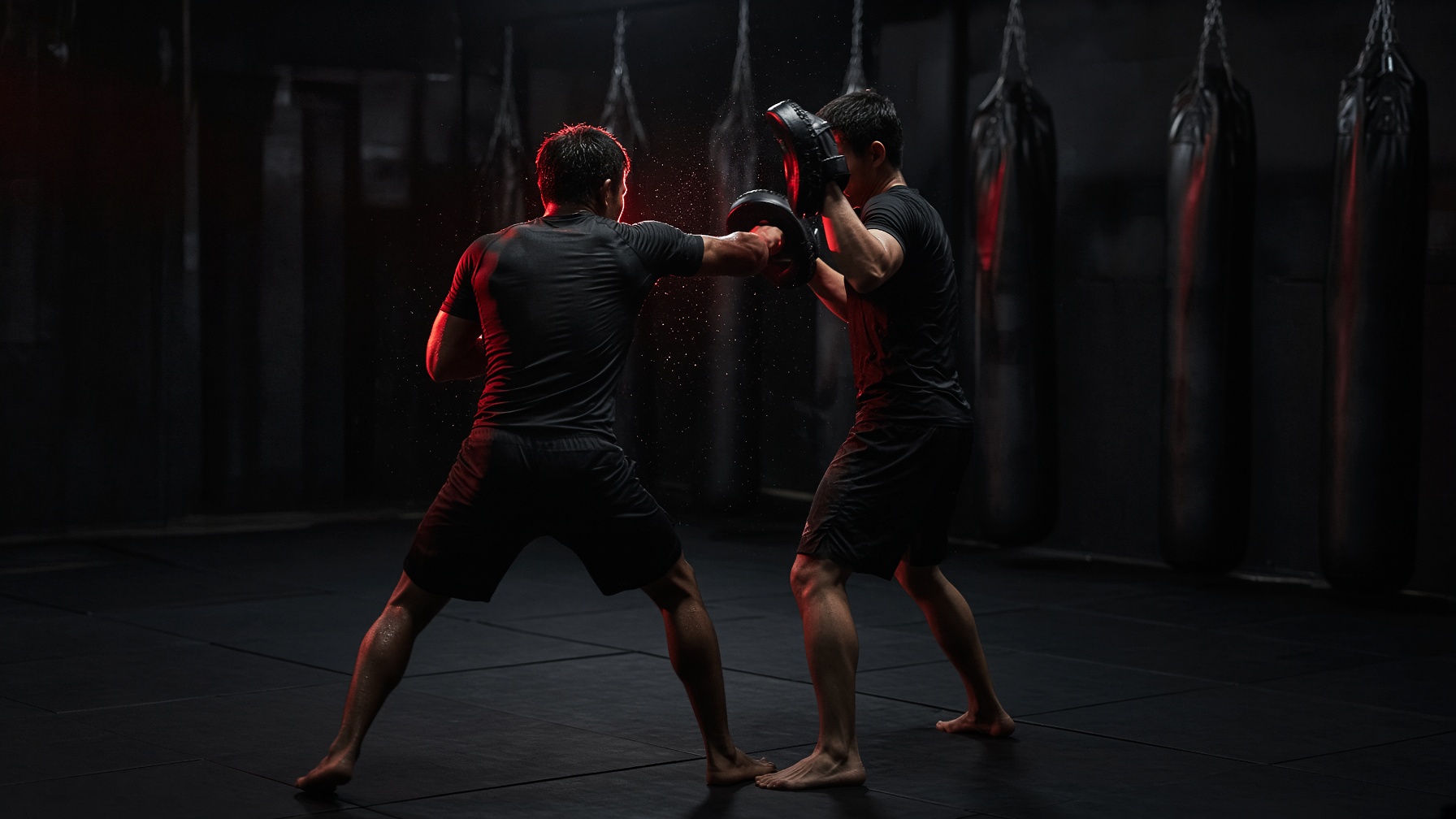 Allenamento di Kapap - Krav Maga con colpitori in palestra a Cagliari